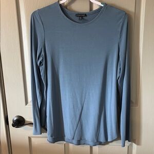 Eileen Fisher Blue Long Sleeve Top EUC size XL